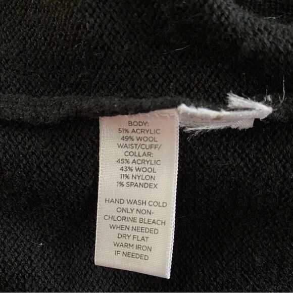 Loft Knit Chevron Dress, Black & Gray, Size S - Picture 5 of 6